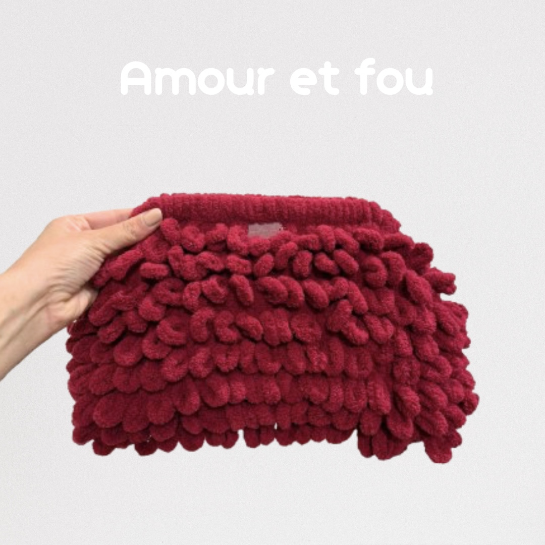 Amour et fou - Puffy τσάντα κόκκινη