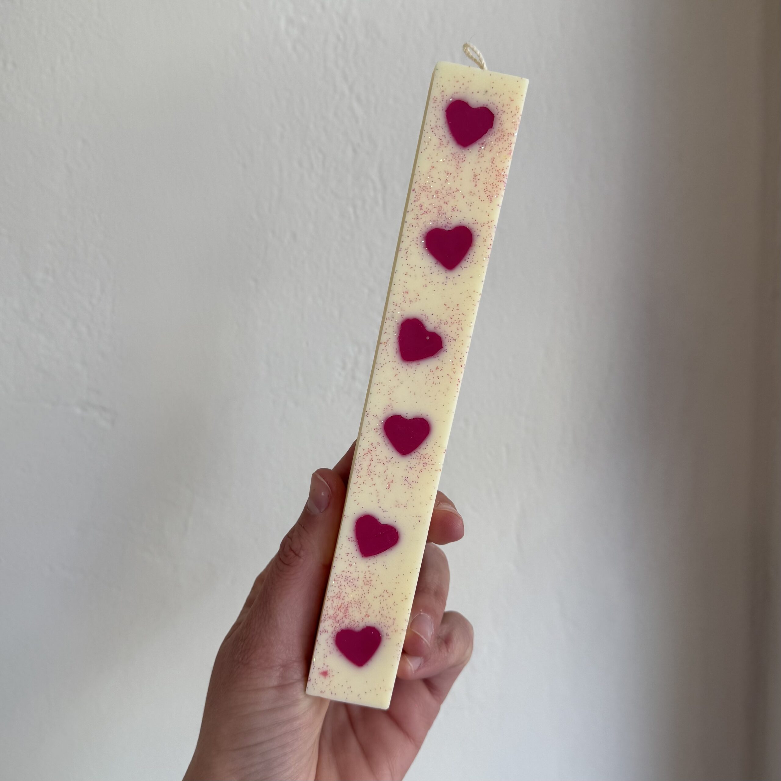 Λαμπάδα με καρδιές