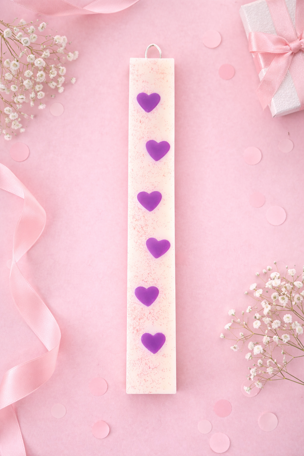 Λαμπάδα με καρδιές