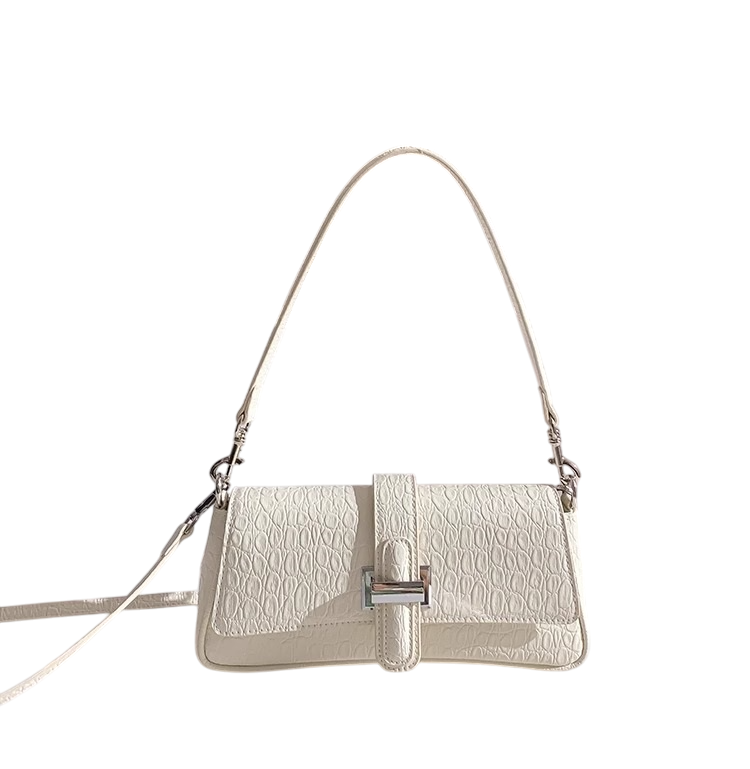 Jacoponnus® Γυναικεία Τσάντα ώμου / χειρός (Aligator White)