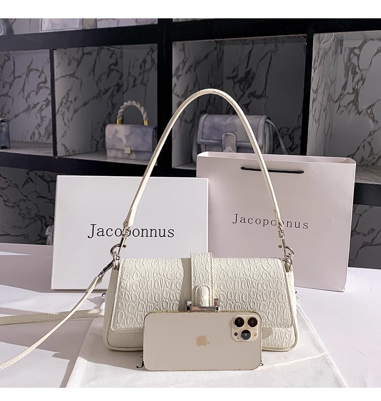 Jacoponnus® Γυναικεία Τσάντα ώμου / χειρός (Aligator White) - Image 2